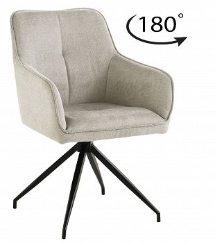 Krzesło obrotowe tapicerowane ASTER tkanina jasny beż