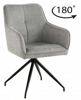 Krzesło obrotowe tapicerowane ASTER tkanina szara