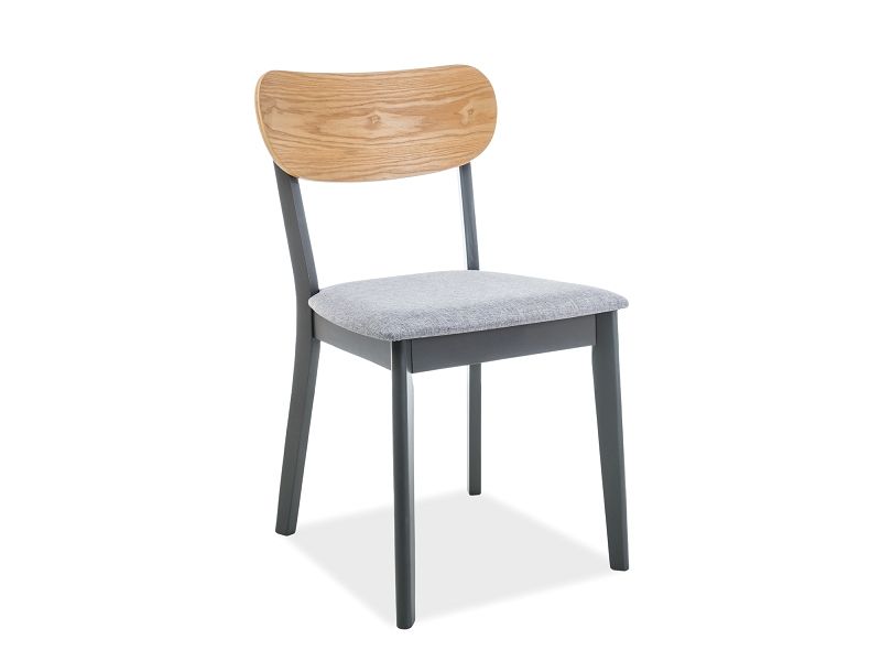 Krzesło drewniane VITRO grafitowe, dąb