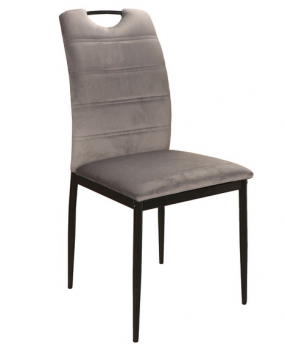 Krzesło tapicerowane RIP velvet szary