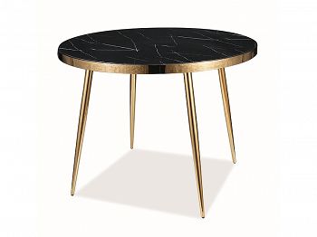 Stół okrągły CALVIN efekt marmuru 100 cm