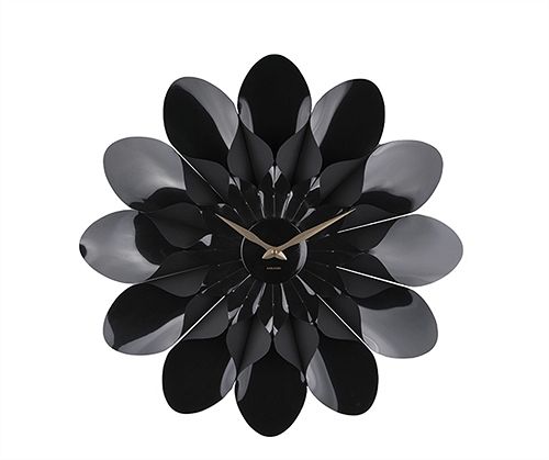 Zegar ścienny FLOWER czarny
