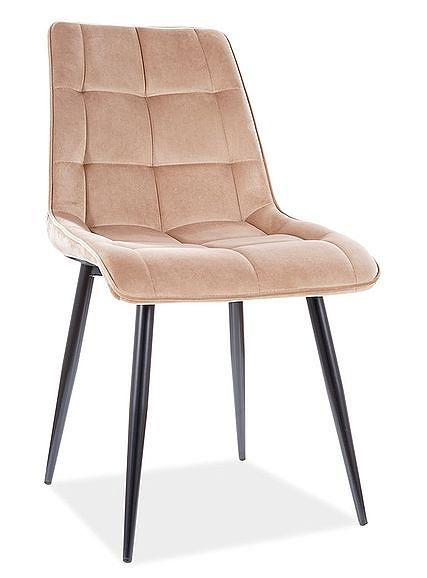 Krzesło tapicerowane CHIC velvet beżowy