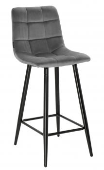 Hoker, krzesło barowe TORE velvet szary