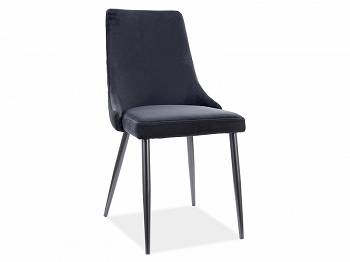  Krzesło tapicerowane PIANO B velvet czarny