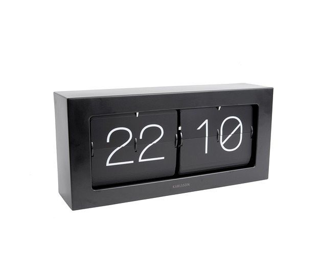 Zegar stołowo/ścienny Flip Clock Boxed XL black by Karlsson