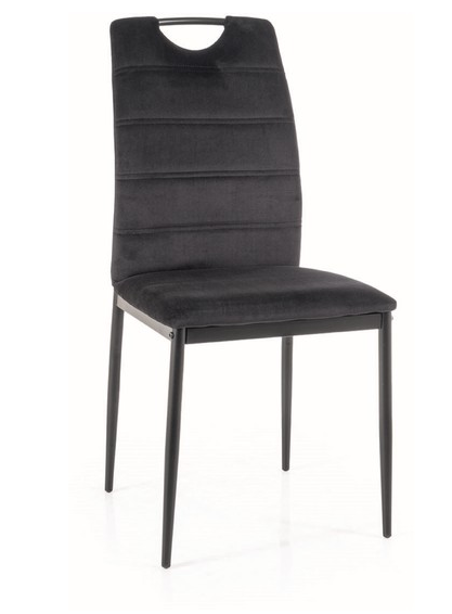 Krzesło tapicerowane RIP velvet czarny