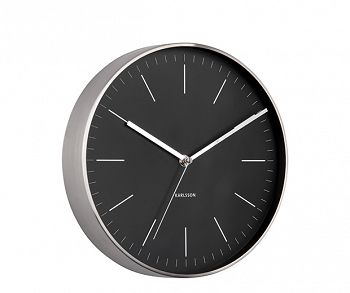 Zegar ścienny Minimal black/silver by Karlsson
