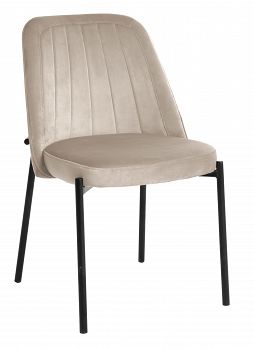 Krzesło welurowe EMO beż