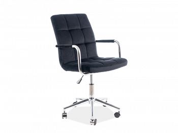 Fotel obrotowy, krzesło biurowe Q-022 velvet czarny