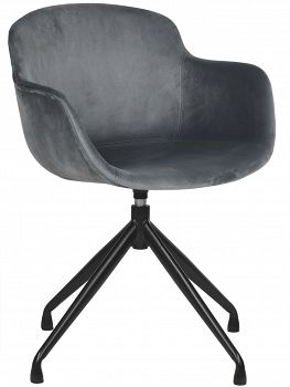 Krzesło obrotowe Teo velvet szary