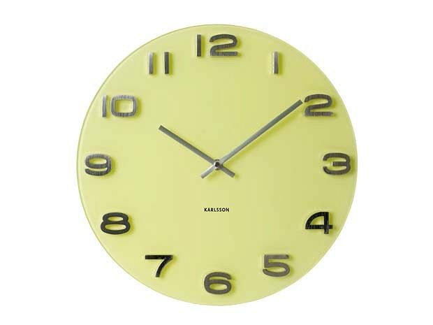 Zegar ścienny VINTAGE żółty