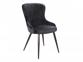 Krzesło tapicerowane LOTUS velvet czarny