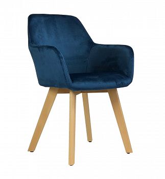 Krzesło tapicerowane MONACO velvet ciemny niebieski