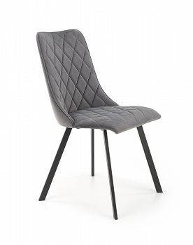 Krzesło tapicerowane K450 velvet popielaty