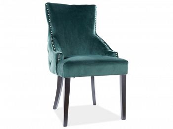Krzesło tapicerowane GEORGE velvet zielony