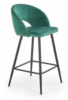 Hoker, krzesło barowe H96 ciemny zielony
