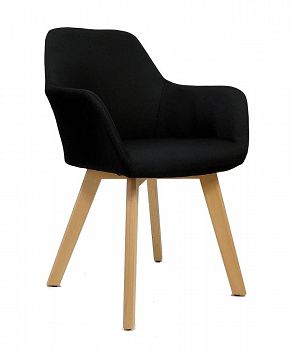 Krzesło tapicerowane MONACO czarne