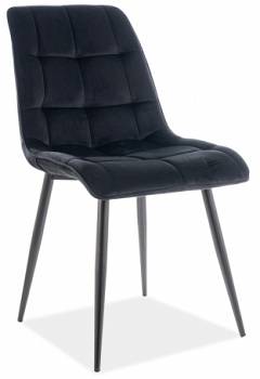 Krzesło tapicerowane Chic velvet black