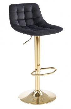 Hoker, krzesło barowe H120 czarny, złoty