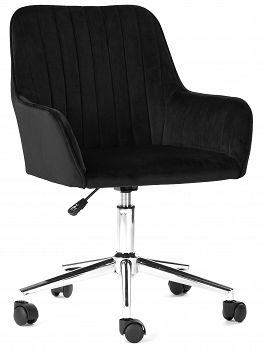 Fotel obrotowy, krzesło biurowe BLER velvet czarny
