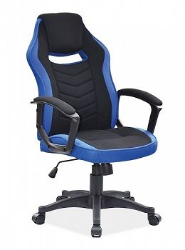 Fotel obrotowy, krzesło biurowe CAMARO niebieski/czarny