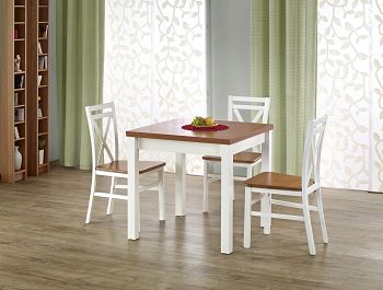 Stół rozkładany GRACJAN 80-160cm olcha / biały 