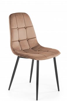 Krzesło tapicerowane K417 velvet beżowy