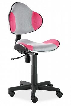 Fotel obrotowy Q-G2 różowo-szary