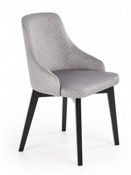 Krzesło tapicerowane TOLEDO 3 velvet jasny popiel