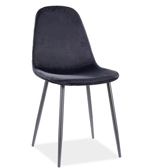 Krzesło tapicerowane FOX velvet czarny