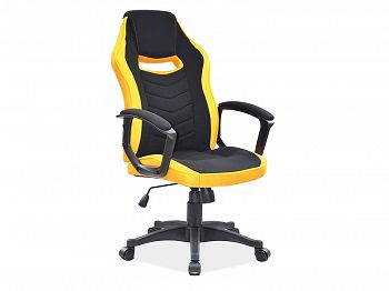 Fotel obrotowy, krzesło biurowe CAMARO żółty, czarny
