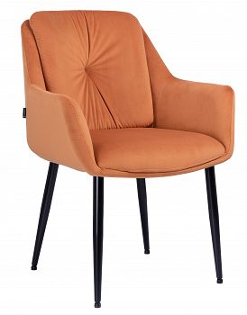 Krzesło tapicerowane welurowe ALEX tkanina cynamon