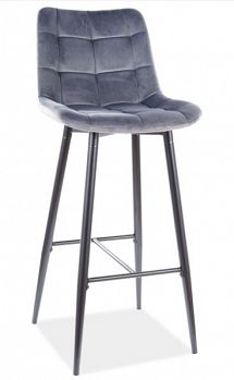 Hoker, krzesło barowe Chic H-1 velvet szary