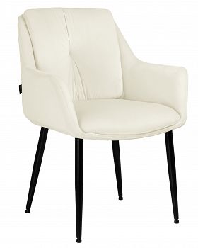 Krzesło tapicerowane welurowe ALEX velvet jasny beż