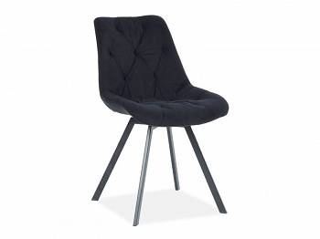 Krzesło obrotowe VALENTE velvet czarny
