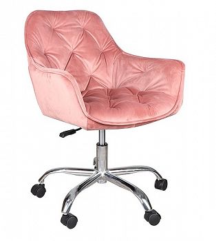 Fotel obrotowy, krzesło biurowe Q-190 velvet antyczny róż