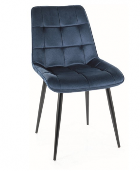 Krzesło tapicerowane CHIC MONOLITH granatowy
