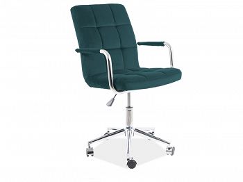 Fotel obrotowy, biurowy Q-022 velvet zielony