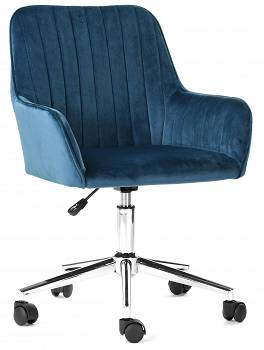 Fotel obrotowy, krzesło biurowe Bler velvet niebieski