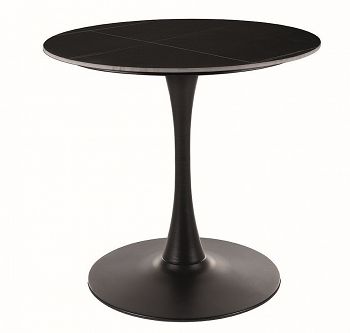 Stół okrągły ESPERO czarny mat 80 cm