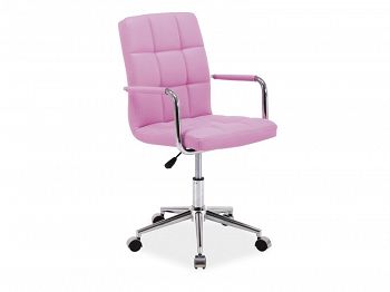 Fotel obrotowy, krzesło biurowe Q-022 różowy