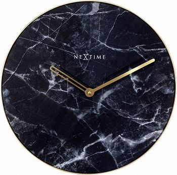 Zegar ścienny Marble black by NeXtime