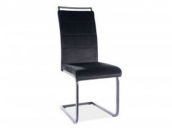 Krzesło tapicerowane H441 velvet czarny