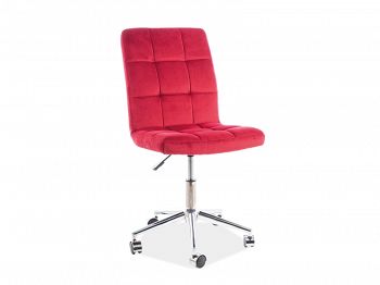 Fotel obrotowy, krzesło biurowe Q-020 velvet bordowy