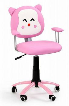 Fotel biurowy, obrotowy KITTY różowy