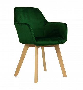Krzesło tapicerowane MONACO velvet zielony