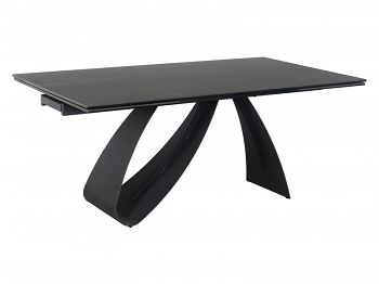 Stół rozkładany, ceramiczny DIUNA czarny marmur 160-240 cm