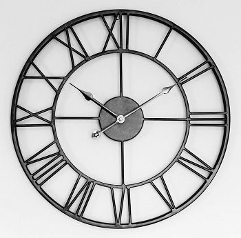 Zegar ścienny 45 cm metal czarny