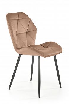Krzesło tapicerowane K453 velvet beżowy